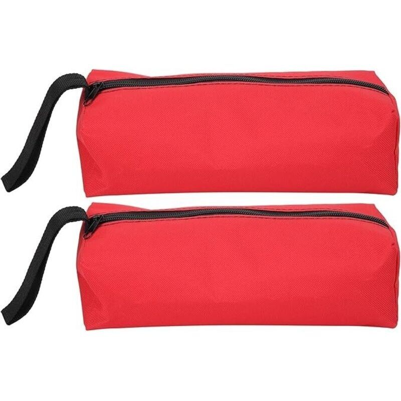 2er-set Kleine Werkzeugtaschen. 25 X 8,5 X 7 Cm Tragbare, Multifunktionale Aufbewahrungstasche Aus 600d-polyester Mit Aufhängeschlaufe Und Reißverschluss (rot)