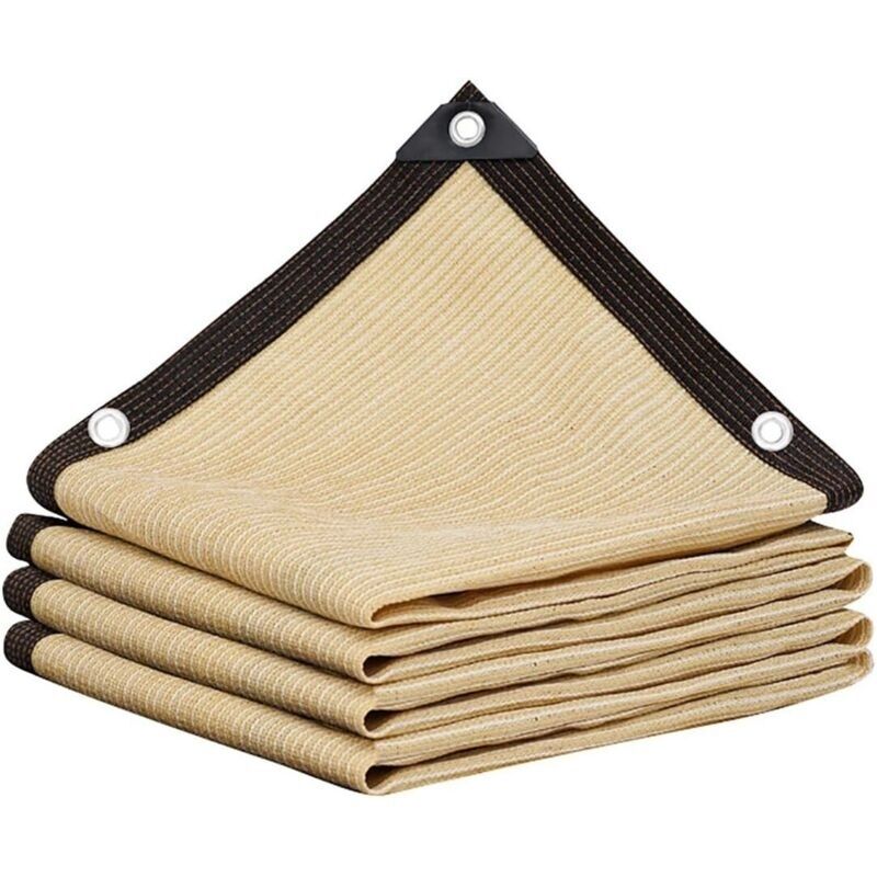 Schattennetz. 95% Uv-schutz Sonnenschutzgewebe. Schattentuch Für Gewächshäuser, Winddicht, Zur Abdeckung Von Gemüse Und Garten. Sandfarben 2x4m