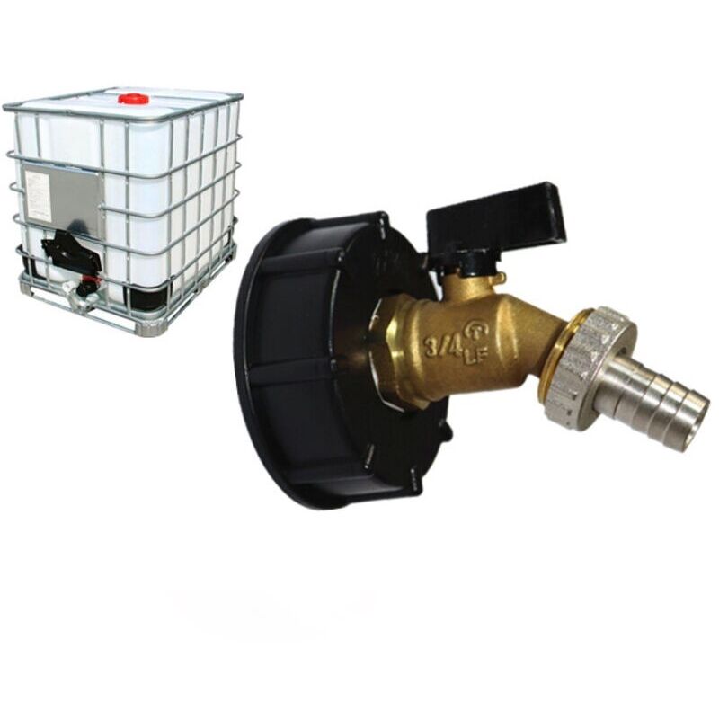 Ibc 1000 L Adapter Ibc Tankadapter S60x6 Tankadapter Für Gartenhahn Aus Messing (s606 Dickes Gewinde Schwarz Schmetterlingsgriff Export Pagode)