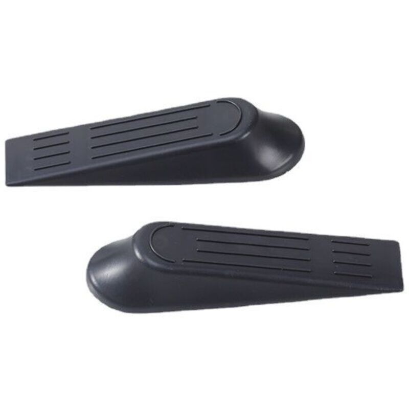 10 Stück Türstopper, Rutschfeste Bodentürstopper, Kunststoff-türkeil (schwarz)