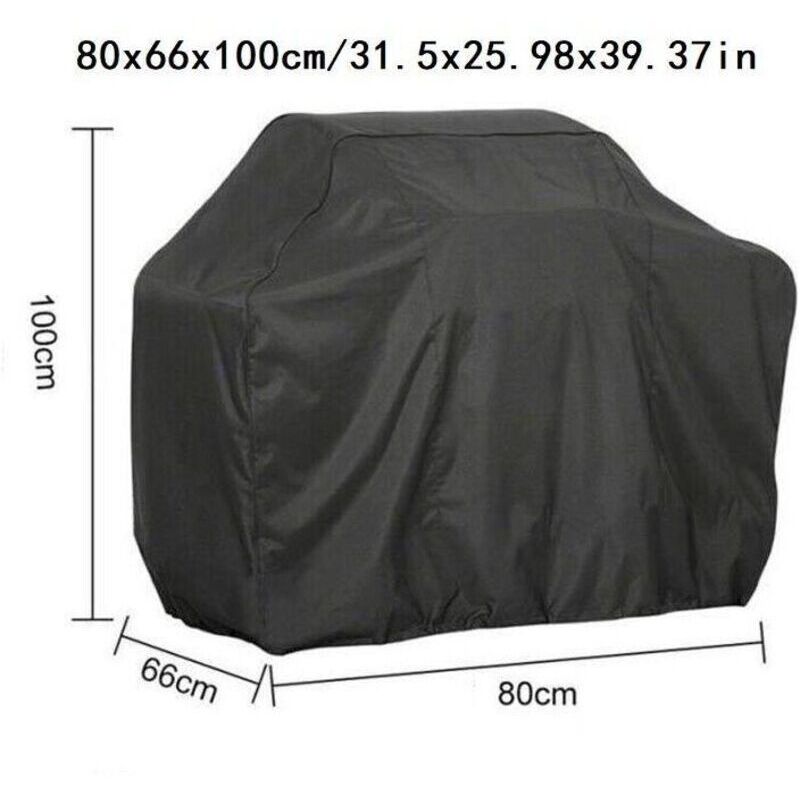 Gartenmöbel-schutzhülle 80x66x100cm, Schwarze Grillabdeckung, Wasserdichte Abdeckplane Für Outdoor-grills