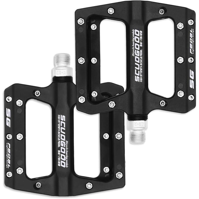 Satz Aus 1 Paar. Fahrradzubehör. Mtb-pedale. Ultraleichte Und Langlebige Hybridpedale Für Bmx Und Straße, 9/16 Zoll (schwarz)