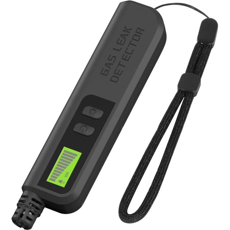 Erdgasdetektor, Kohlenmonoxid-detektor Mit Optischem Und Akustischem Alarm, Gasleck-detektor Mit Digitalem Lcd-bildschirm Zur Erkennung Von Brennbaren Gaslecks (schwarz)