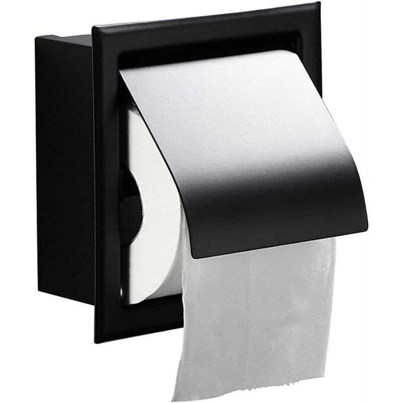 Eingebaute Toilettenpapierrolle Aus Matt Schwarzem Edelstahl