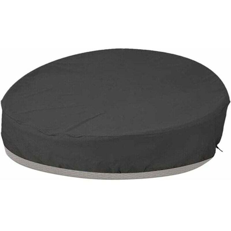 Runde Gartenbett-hülle, Runde Sofa-bett-schutzhülle, Winddicht, Uv-beständig, 210d Oxford-gewebe-abdeckung Für Gartenmöbel. Schwarz 190x89cm