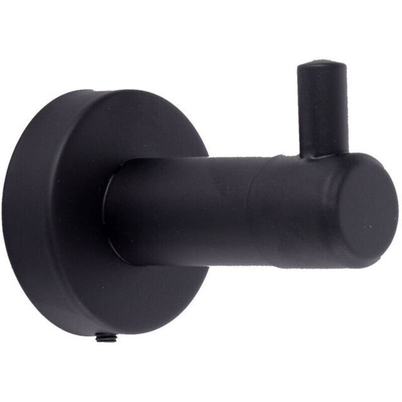 Schwarzer Badezimmer-haken. 2er-set Badezimmehaken Für Handtücher, Bademäntel, Hüte. Exklusiv, Hochwertig. Badezimmerzubehör Aus Mattem, Gebürstetem Schwarzem Edelstahl. Robust.