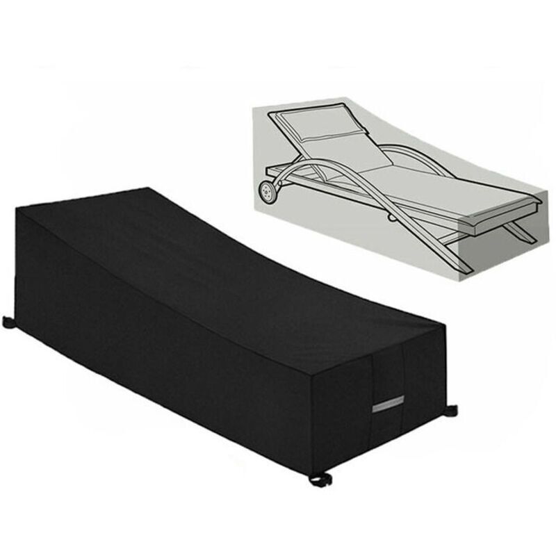 Schutzhülle Promotion. Wasserdicht. Winddicht. Uv-beständig. Schutzhülle Aus 210d Oxford-gewebe Für Sonnenliege/liegestuhl (210x75x40/80cm) – Schwarz