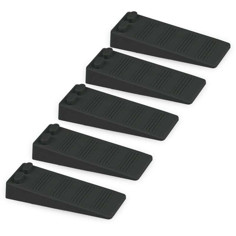 5 Stück Türstopper, Höhenverstellbar, Rutschfest, Ungiftig, Geruchlos, Schützt Böden Und Wände, Für Teppiche, Beton, Parkett (schwarz)