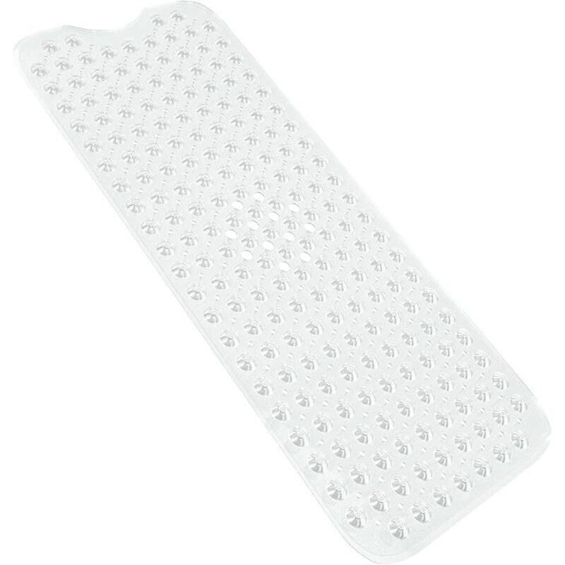 Antirutsch-badematte 100x40cm Extra Lang. Antirutsch-badematte. Waschbare Saugnäpfe (farbe Transparent).