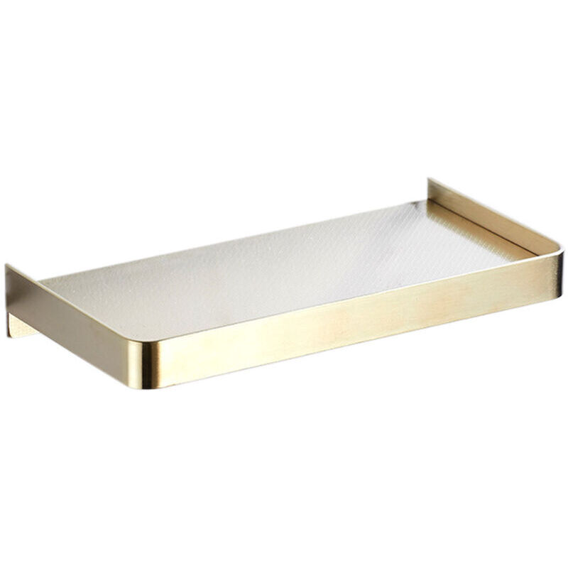 Badezimmerregal, Handy-aufbewahrungsständer, Wandmontierte Edelstahlregale, Duschkorb-halterung (gold)
