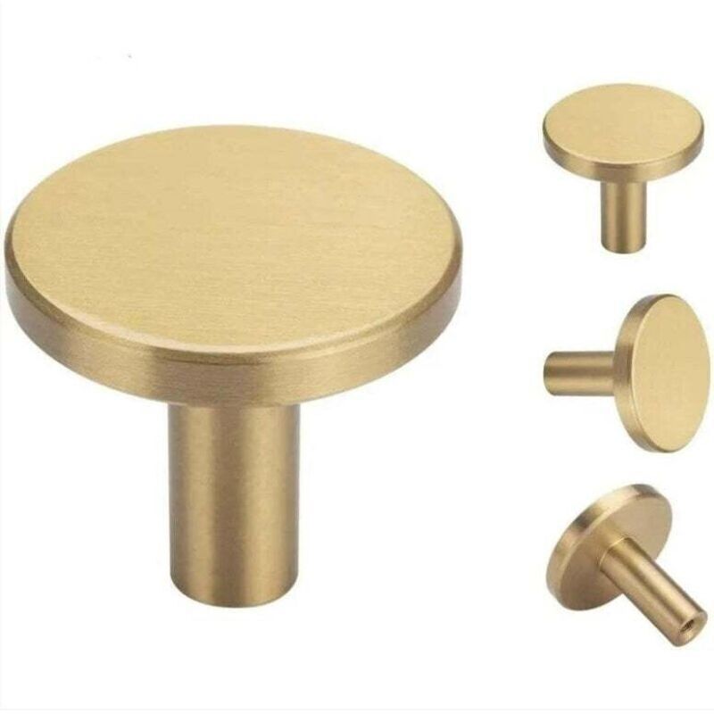 4er-set Wandhaken Aus Gebürstetem Messing. 32 Mm X 30 Mm. Goldene Handtuch- Und Mantelhaken Für Das Badezimmer. Kleiderhaken (rund).