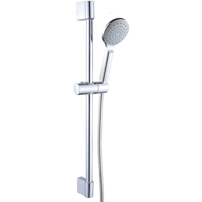 Duschset. Duschstange Mit Duschkopf. Schlauch. Brausehalter. Chrom. Silber