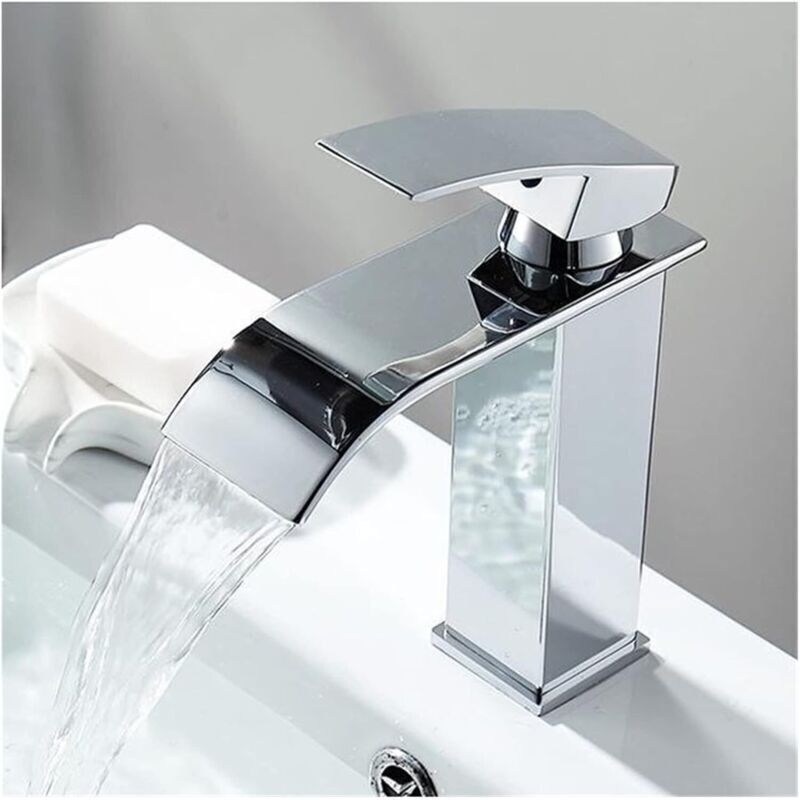 Moderne Waschtischarmatur. 20 Stück Badezimmerarmaturen. Kaskaden-waschtischarmatur. Mischbatterie Für Waschbecken Mit 2 Langen Schläuchen. Silber. 3/8
