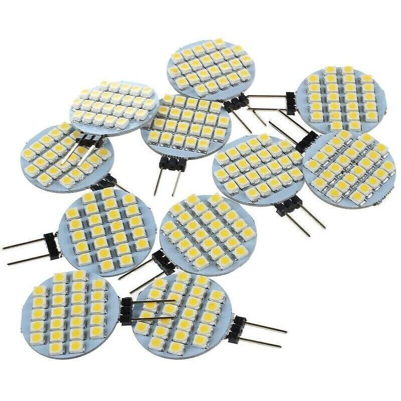 10x G4 Smd 24 Led Schrank Marine Camper Auto Glühbirne Lampe 12v Warmweißes Licht