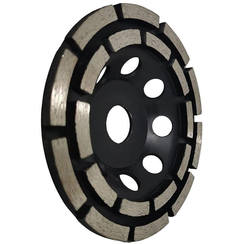 Diamantscheibe Für Winkelschleifer 125 Mm – Bohrung 22,23 Mm – Doppelte Reihe Zum Schleifen Von Beton, Fliesen Und Estrich – Kompatibel Mit Winkelschleifern
