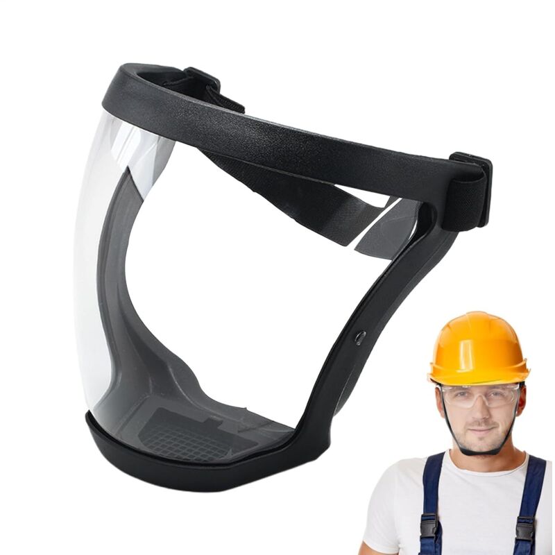 Vollgesichtsmaske, Schutzvisier Für Schleifarbeiten, Beschlagfreie Arbeitsschutzbrille, Wiederverwendbare Hd-gesichtsschilde, Sicherheitsvisiere, Verstellbarer Riemen Für Damen Und Herren