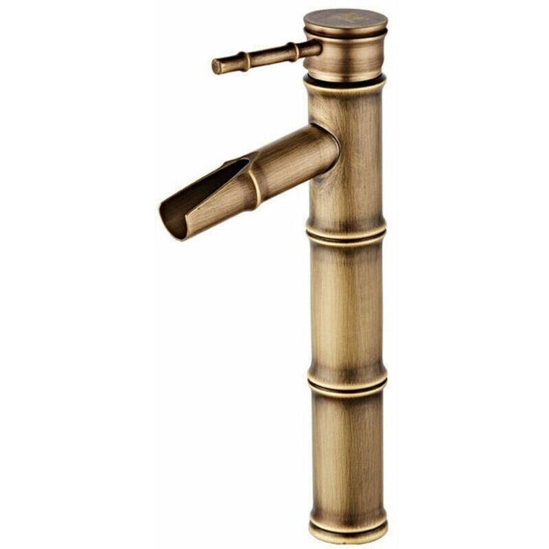 Gebürstete Messing-waschtischarmatur Mit Kaskadeneffekt – Höhe 308 Mm – Einhebelmischer – 3 Dichtungen Für Abdichtung – Einfache Installation