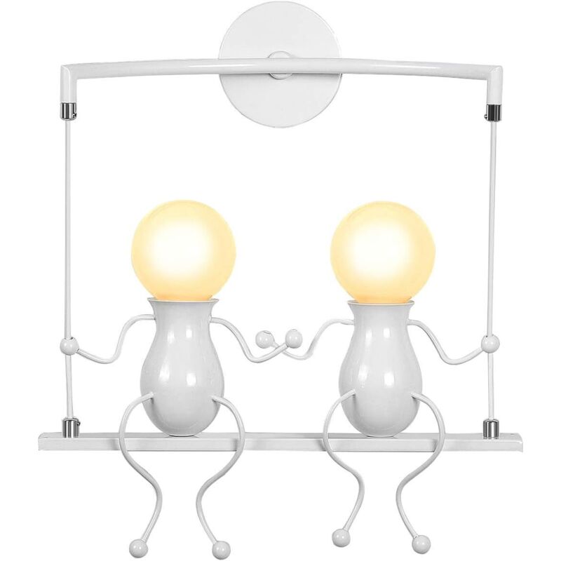 Kreative Humanoide Moderne Wandleuchte, Einfache Wandlampe, Dekorative Kunst-wandlampe, Max. 60w, E27-fassung, Eisenhalterung Für Schlafzimmer, Nachttisch, Flur, Restaurant, Küche [energieeffizienzkla