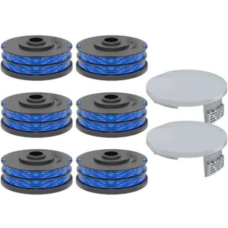 6er-pack Ersatzspulen Für Rasentrimmer Rlt4027, Rlt5027, Rlt6030, Rlt6130, Rlt3525, Rlt183225. Ersatzteile Für Spulendeckel.