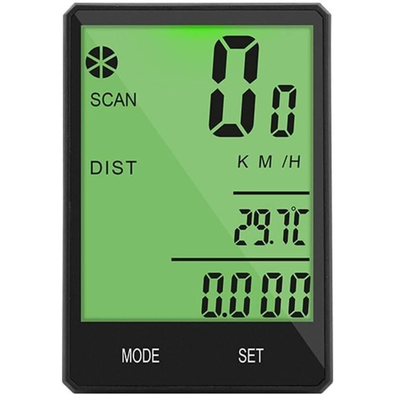 Drahtloser Kilometerzähler Mit 2,8-zoll-großbildschirm Für Rennrad Und Mtb, Leicht (41 G), Wasserdichtes Design, Kompatibel