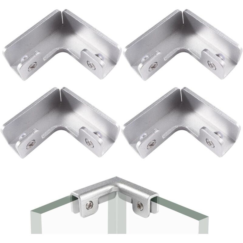 4 Stück 13,5 Mm Glaszangen, Glasklemmen Aus Aluminiumlegierung, Verstellbare Klemmhalterungen Für Glas, Glasbefestigungsclip, Für Glas Mit Einer Dicke Von 11-12 Mm, L-form