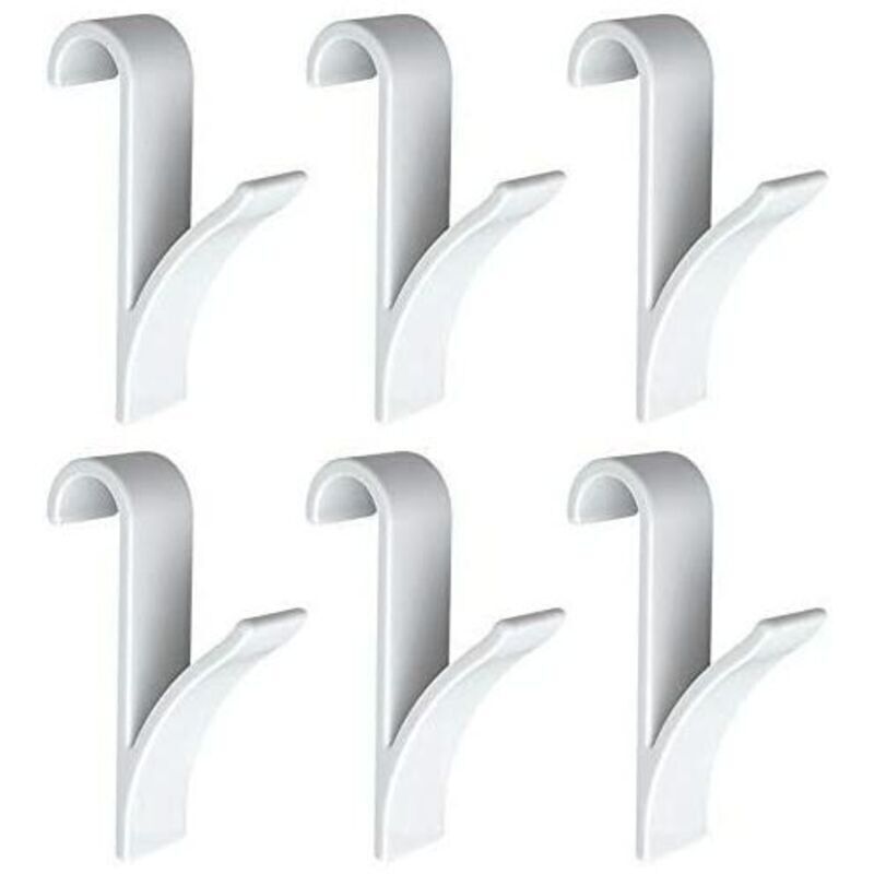 Set Aus 6 Handtuchhaken - Weiß