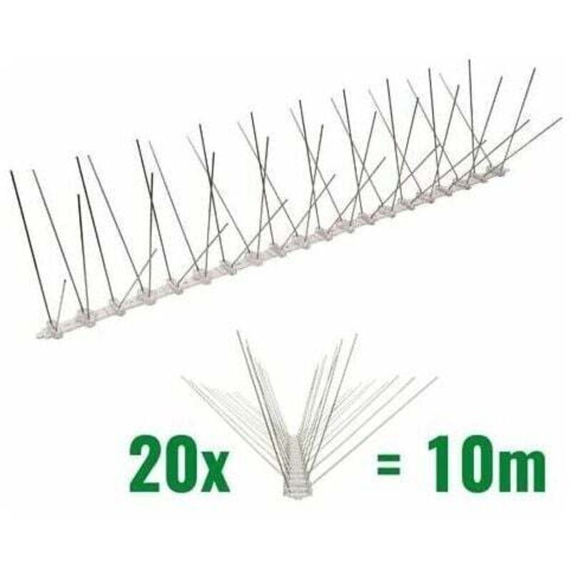Polycarbonat-vogelschutzspitzen 50 Cm – Schutz Bis Zu 20 Cm – Uv-beständig – Einfache Installation Mit Vorgebohrten Löchern