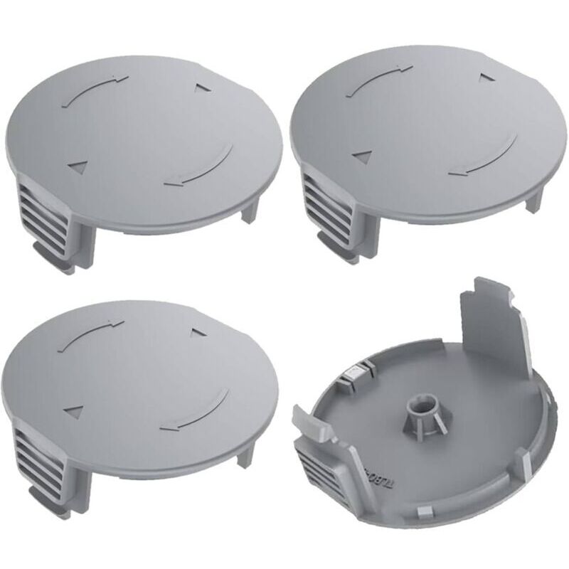 Satz Von 4 Spulendeckeln Für Bosch Rasentrimmer Universal Grasscut 18, 18v-26, 18-230, Referenznummer 1600a01r5j