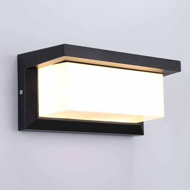 Moderne Led-außenwandleuchte 12w Wasserdicht Ip65 Anthrazit Aluminiumleuchte Dekoratives Licht Für Hof Garten Terrasse Mauer Durchgang Villa Flur Warmweiß