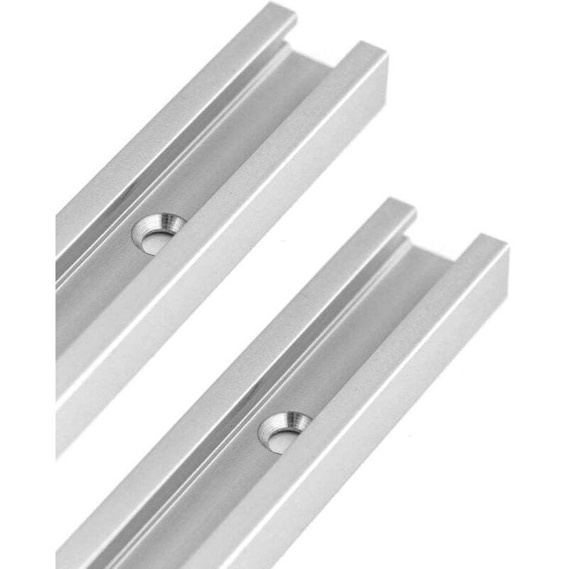 300 Mm T-schienen-t-nutenprofil Aus Aluminium. Gehrungsschiene In T-form Für Tischsägen. Für Oberfräsen Und Holzbearbeitungswerkzeuge. 19 X 9,5 Mm. 2 Stück
