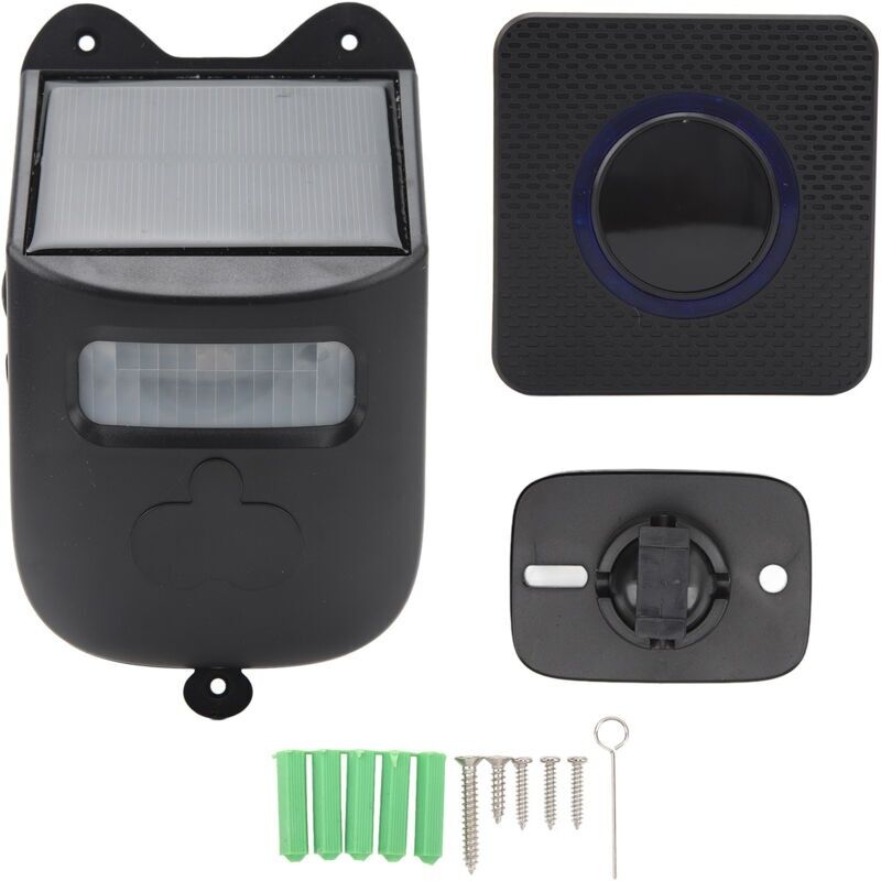 Drahtloser Solar-eingangsalarm Infrarot-türsensor Türalarm Mit Digitaler Anzeige 1 Empfänger 1 Bewegungsmelder