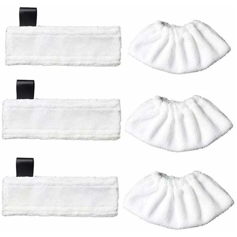 3er-pack Mikrofaser-ersatzbezüge Und 3 Mikrofasertücher Für Kärcher Easy Fix Sc1/sc2/sc3/sc4/sc5/sv7. Zubehör-tuch Für Kärcher Easy Fix