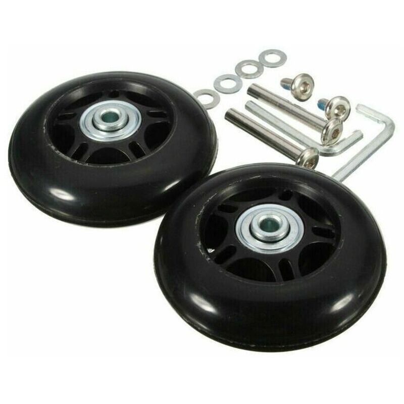 2er-set Ersatzräder Für Koffer – Durchmesser 40mm – Langlebiges Monoblock-design – Achsen Und Unterlegscheiben Inklusive – Leise Laufrollen - 40mm18mm
