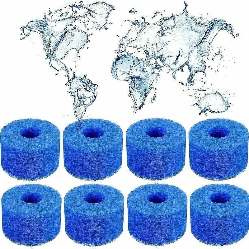 8er-pack S1-schaumstofffilter Für Intex S1. Wiederverwendbar. Für S1-pools, Pools, Aquarien Und Spas.