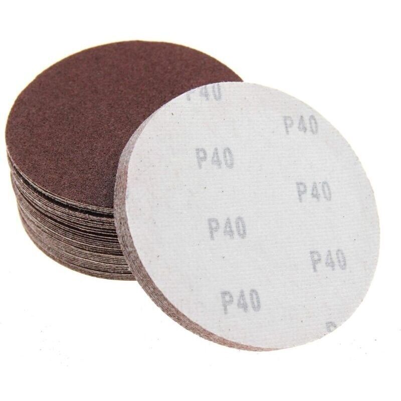 Schleifscheiben 150 Mm – 50er Pack – Körnungsassortiment 40/60/80/100/120 – Selbstklebend Ohne Löcher – Für Holz- Und Metallschliff