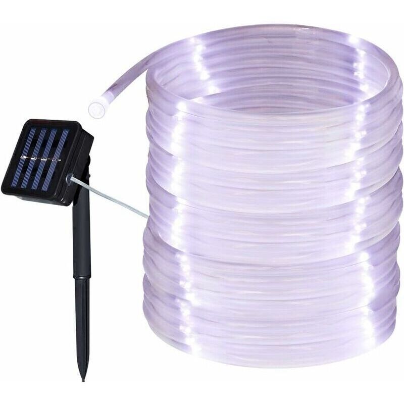 Außenlichterkette 12m 100 Led – Solarbetrieben, Wasserdicht Ip65 – 8 Beleuchtungsmodi Warmweiß – Dekoration Für Garten, Terrasse, Hochzeit