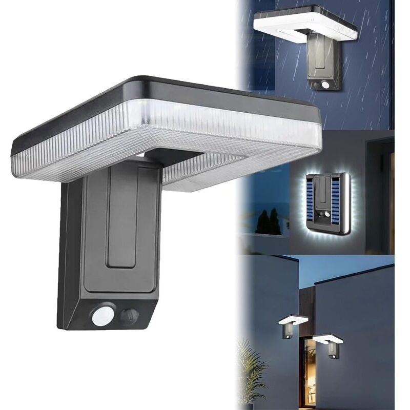 2er-set Solarleuchten Für Außen Mit Bewegungsmelder. 120° Verstellbar. 32 Leds. 20 W. 5500 K. Ipx45. 350-470 Lumen. 3 Modi. Led-wandleuchte Für Außen. Mit Intelligentem Lichtsensor. Für Garten. G