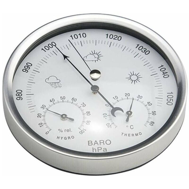 Wetterstation Mit Analogem Barometer, Thermometer Und Hygrometer Zur Messung Des Luftdrucks – Einfach Und Gut Ablesbar