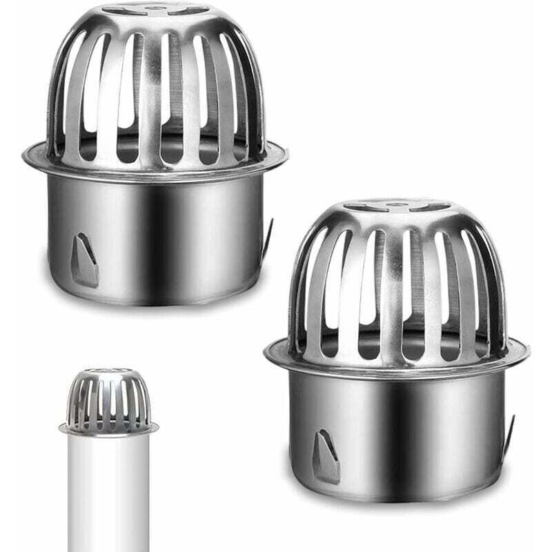 2er-set Dachrinnenschutz Aus Edelstahl Für Dachrinnen. Laubschutz. Laubgitter. Laubfilter Für Regenfallrohre Ø 67 Mm