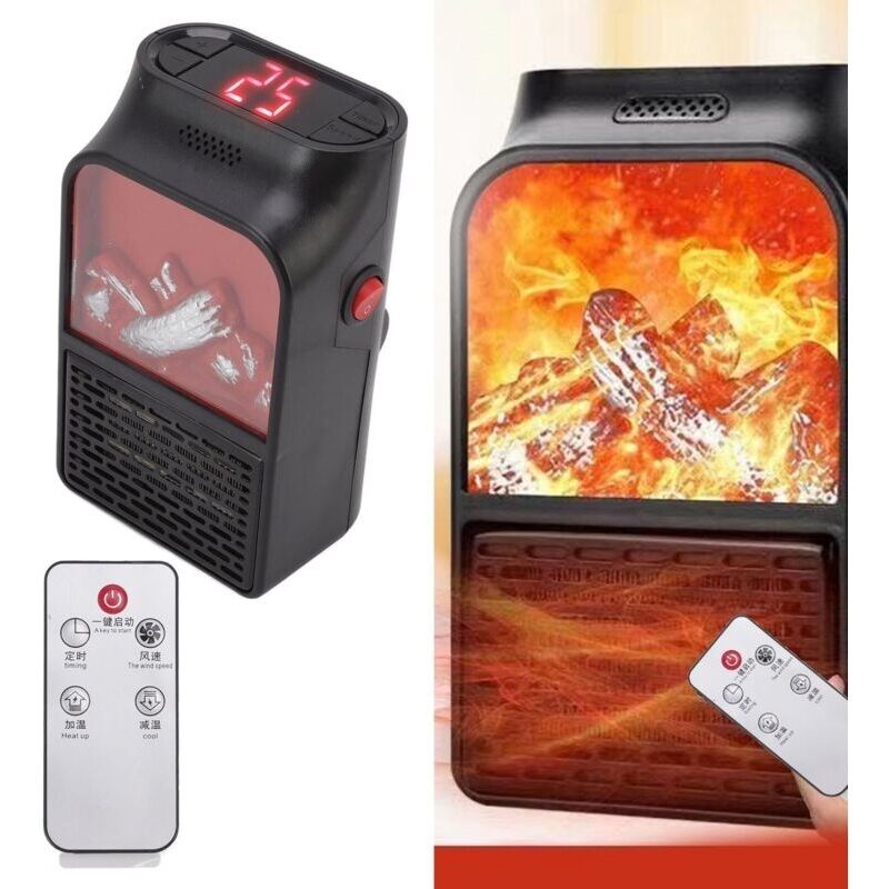 Kleinheizung Mit 1000 W Ptc-keramik, Schnelle Erwärmung, Leise, Tragbar, Mit Feuerfestem Gehäuse, Für Zuhause, Eu-stecker, 220 V