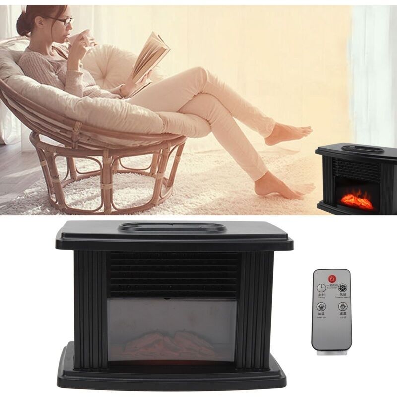 Raumheizung Realistisches Kamin-design 1000w Led-temperaturanzeige Ptc-schnellheizung Tragbar Für Zuhause, Schlafzimmer, Büro Eu-stecker 220v