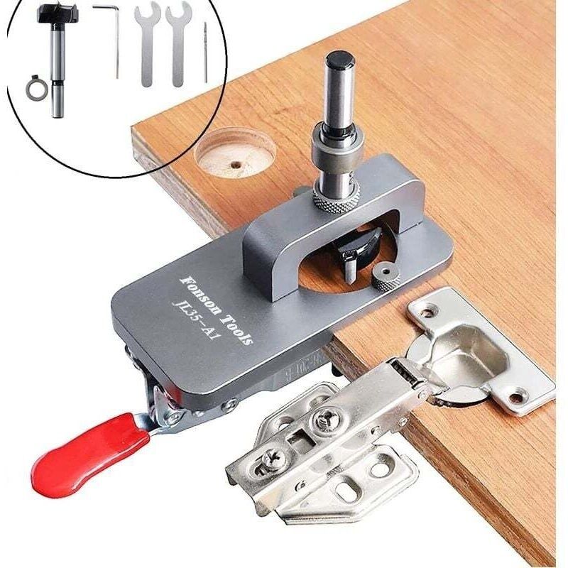Scharnierlehre 35 Mm. Scharnierlehre Für Türschränke. Verdeckte Scharnierlehre. Lochbohrer. Bohrführungs-lokalisator Für Diy-holzarbeiten.