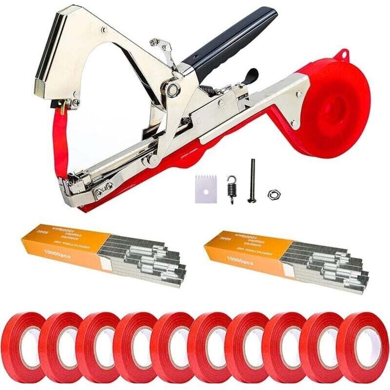 Pflanzklammer 14er-pack, Bindemaschine Für Den Garten, Zweigbindegerät, Bandspender Mit Schneideklinge. Bänder Für Baumschulen. Klammern Für Weintrauben Und Tomaten.