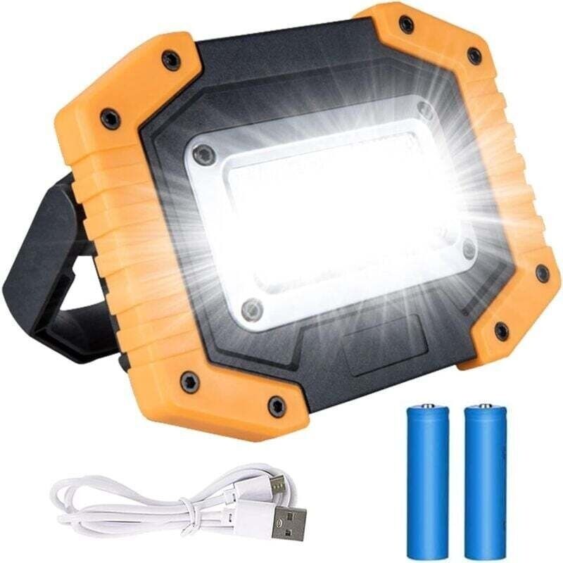 Wiederaufladbare 30w Led-arbeitsleuchte, 2000lm, Baustellenstrahler, Arbeitslicht Mit 3 Modi, Tragbare Usb-led-laterne Für Camping, Baustelle, Garage Und Werkstatt (1er-pack).