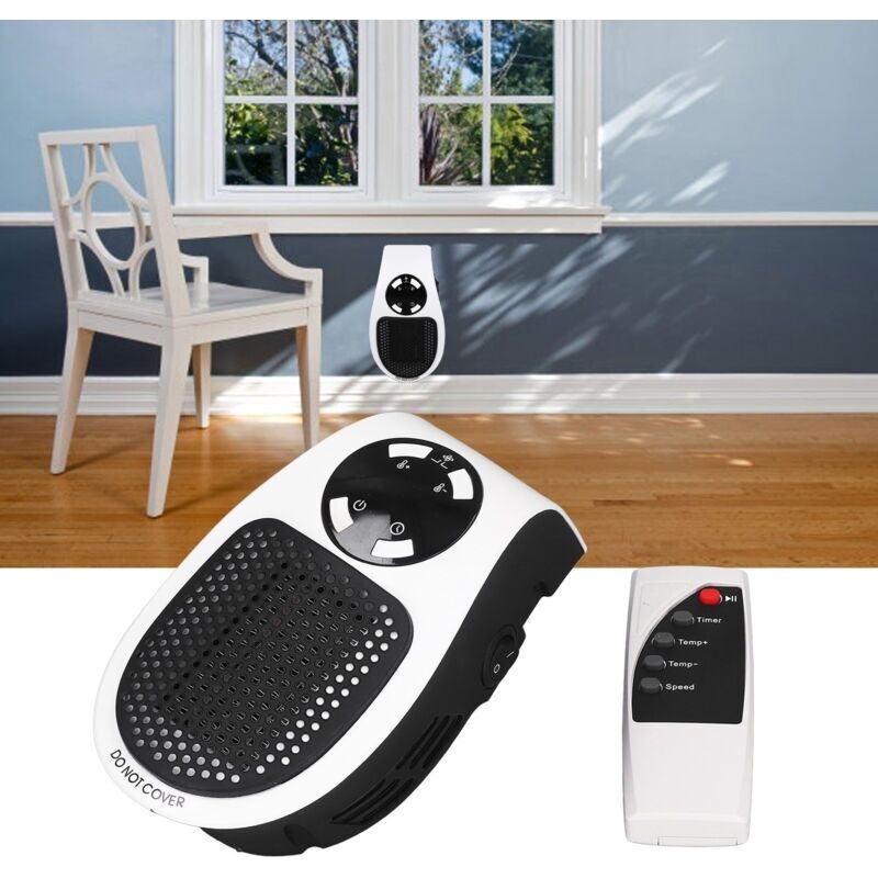 500w Mini-heizgerät Für Den Haushalt, Elektrischer Multifunktions-heizer, Tragbar Für Büro Und Zuhause, Mit Fernbedienung, Eu-stecker, Weiß, 220v