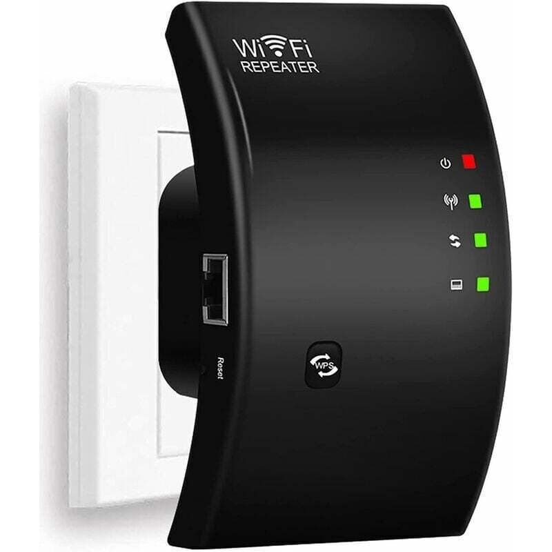 Wlan-repeater. Starker Wlan-verstärker. Wlan-extender N300. Wlan-signalverstärker. 1 Ethernet-anschluss. Abdeckung Bis Zu 200 M². Einfache Installation. Kompatibel Mit Allen Internet-routern.