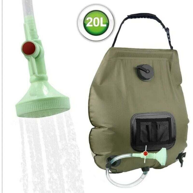 Campingdusche, Solardusche. 20l Solardusche, Tragbarer Camping-warmwasserbeutel, Outdoor-duschbeutel, Wander-wasserbeutel