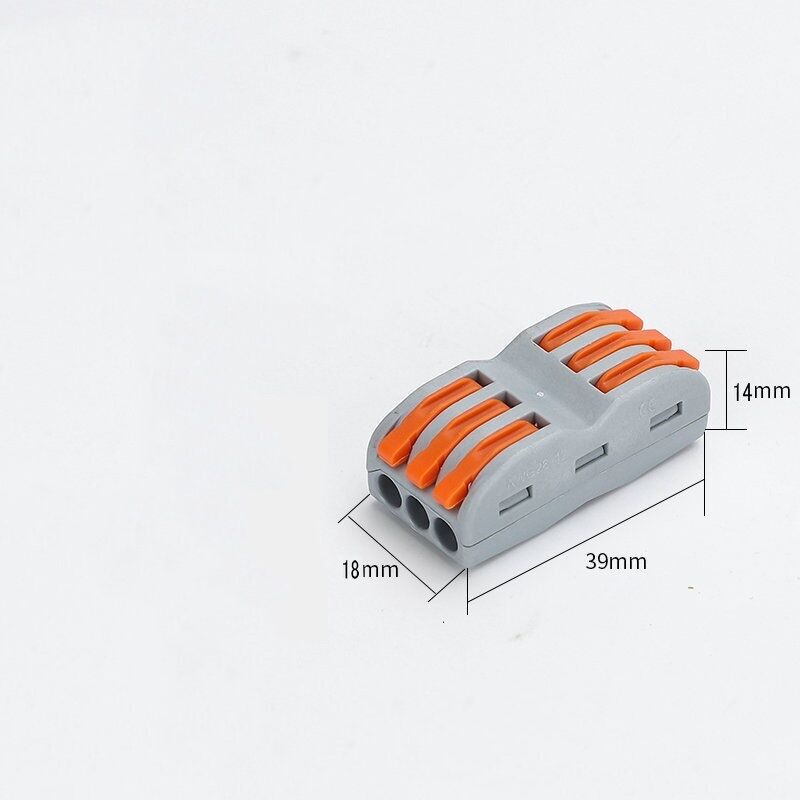 10 Stück Klemmen. Schnelle Elektrische Steckverbinder. Hebelmutter Für Kabel. Kompakte Kabelverbinder (mini-modell Mit 3 Eingängen Und 3 Ausgängen, Die Gespleißt Werden Können)