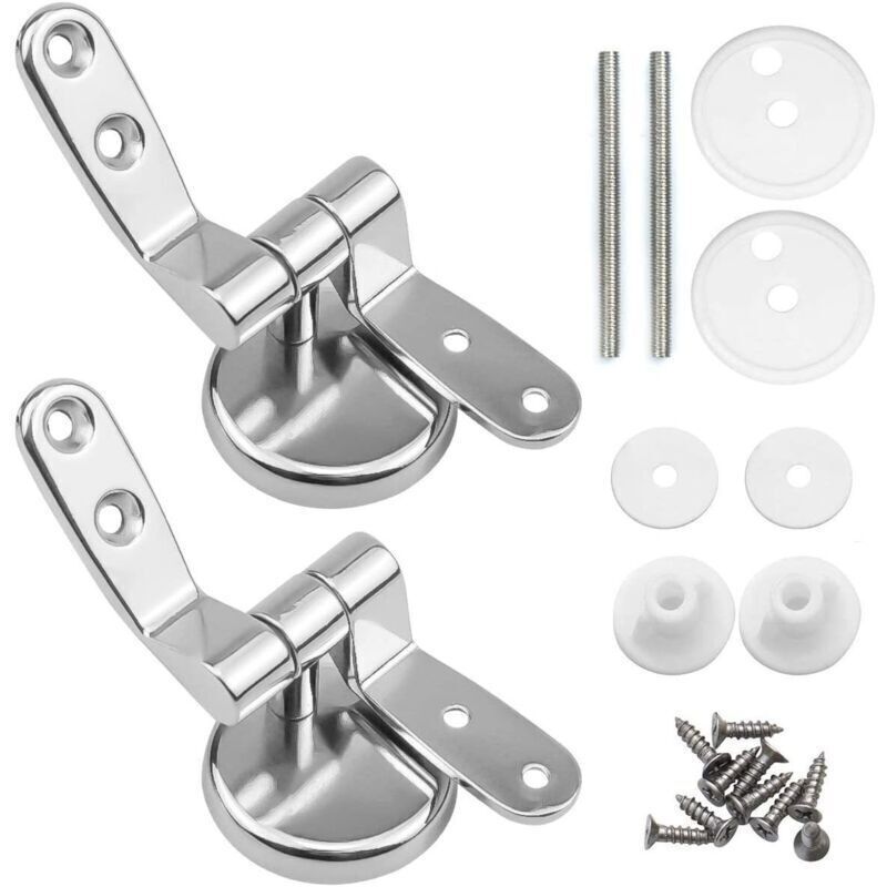 Promotion Scharnier Klappdeckel. 2er-pack Ersatzscharniere Für Wc-sitz Mit Befestigungen Aus Zinklegierung