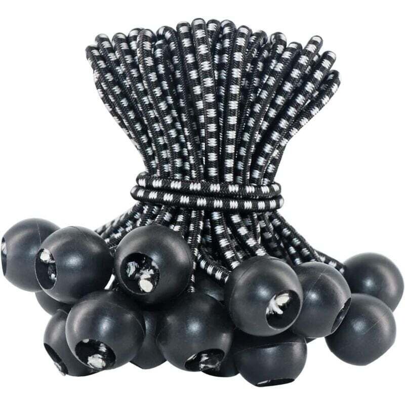 50-teiliges Gummiseil-set. 10 Cm Spanngurt Für Planen. Elastisches Seil. Sandow-gummiseil. Gummizugseil. Elastische Kordeln Mit Kugeln Für Flaggen. Plane. Zelt. Vorhänge. Banner. Camping